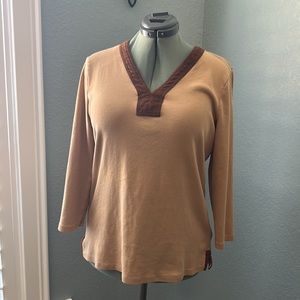 Lauren velvet trimmed top